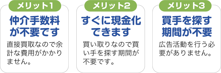 メリット１・メリット２・メリット３